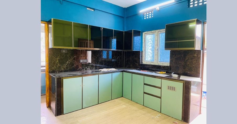 Intro With Interior-  Modular kitchen design, stylish wardrobes, false ceiling, TV unit design,