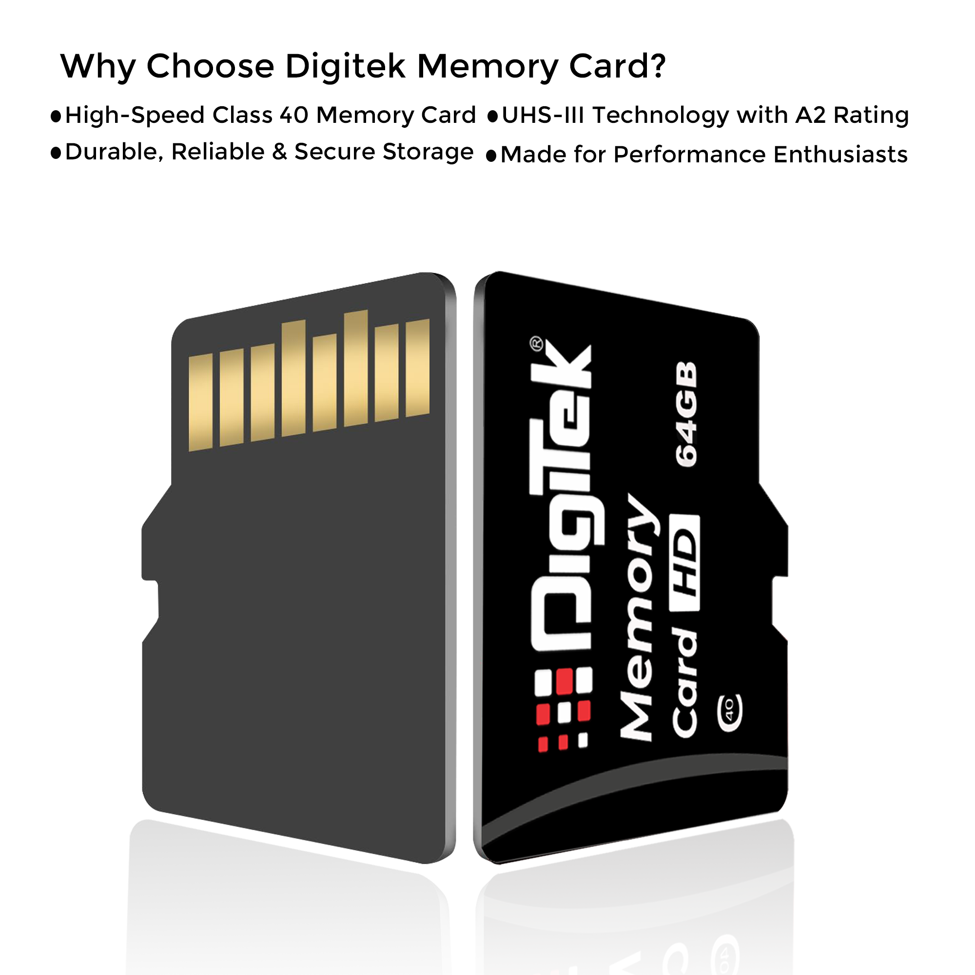 Digitek SD Card 64GB class 10 – 4nos