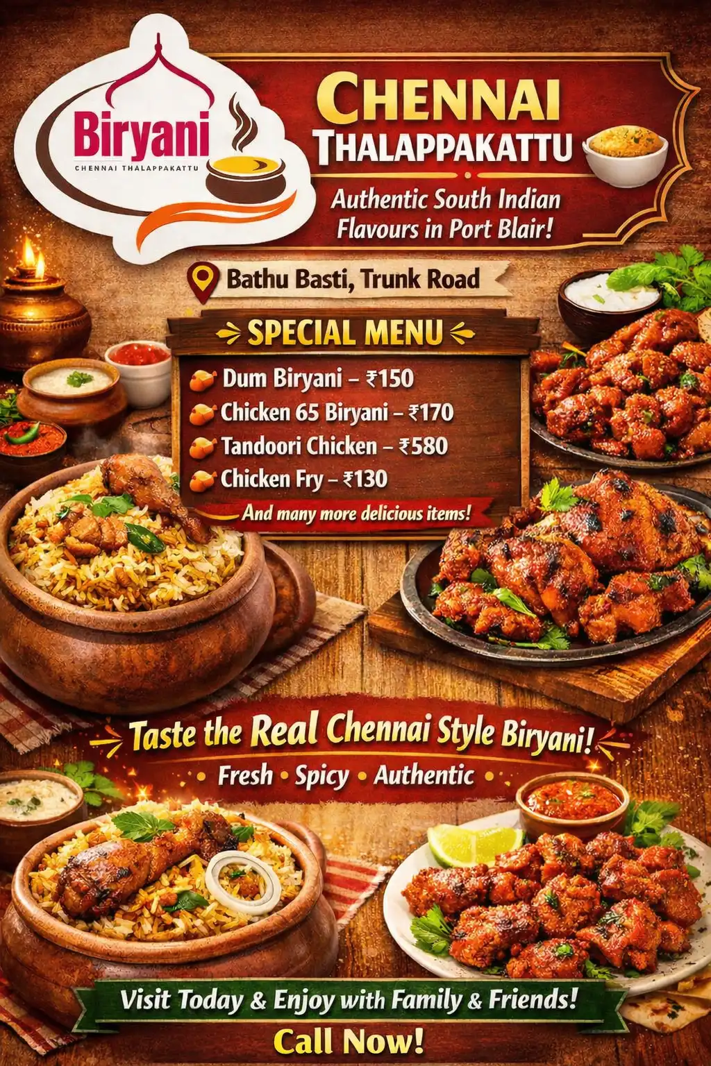 Chennai Thalappakattu Biryani in Port Blair – Authentic South Indian Flavours