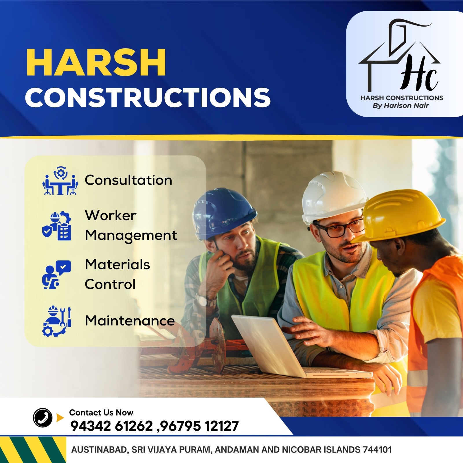 Harsh Constructions – Trusted Building Construction Services in Sri Vijaya Puram