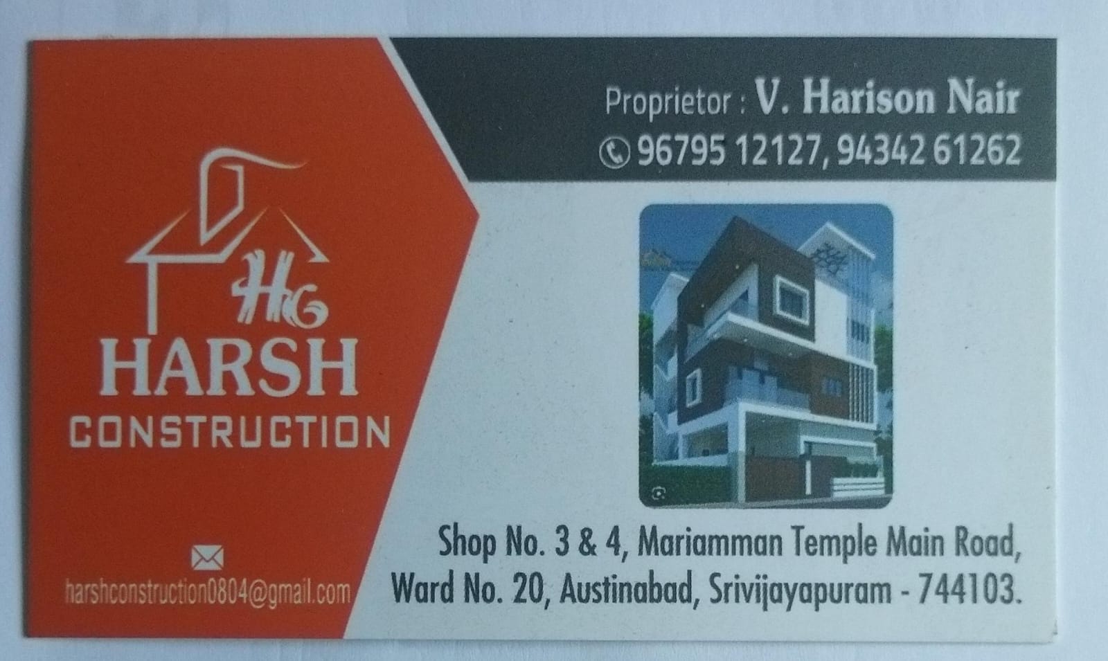 Harsh Constructions – Trusted Building Construction Services in Sri Vijaya Puram