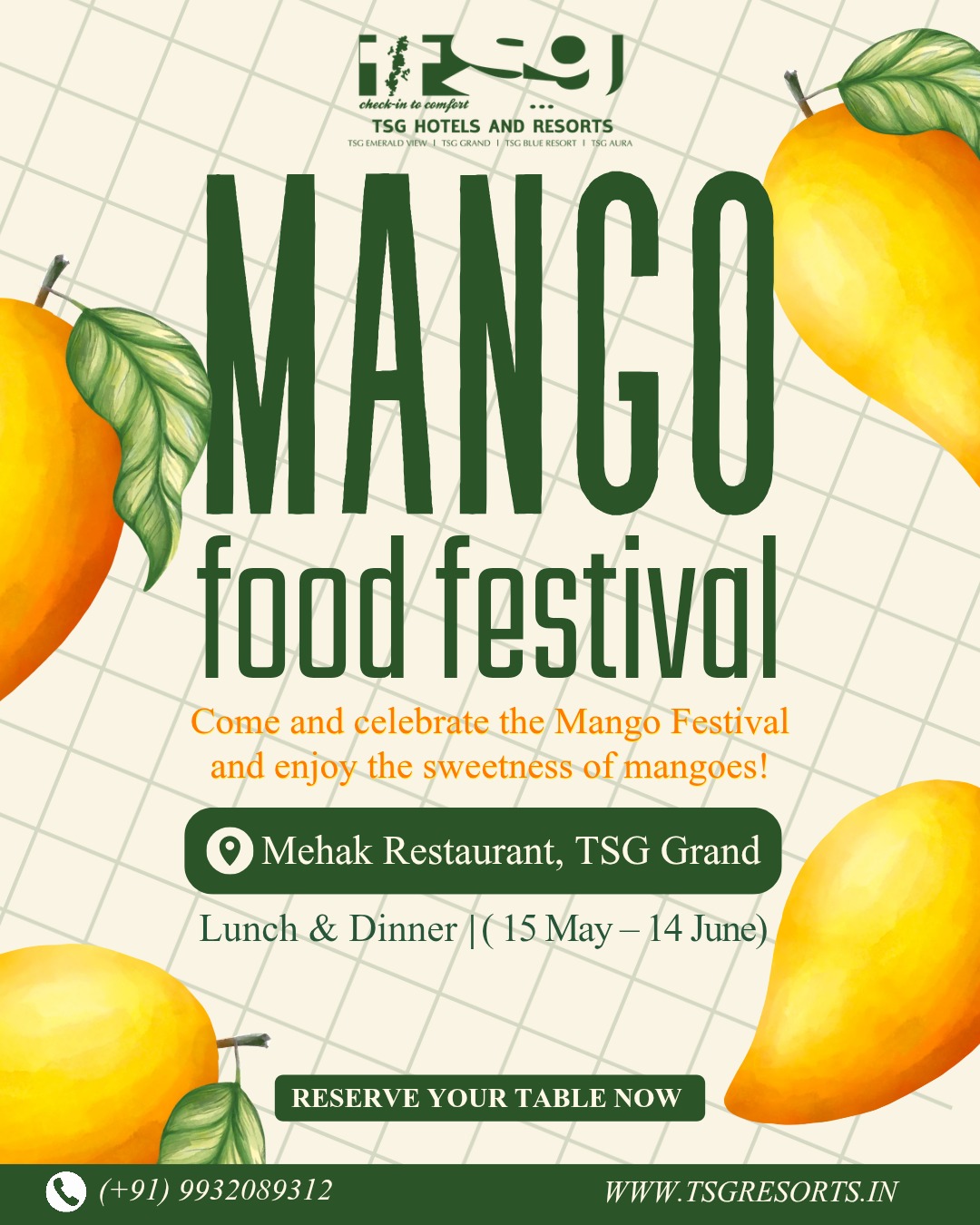 TSG Mango Festival at Mehak Restaurant, TSG Grand