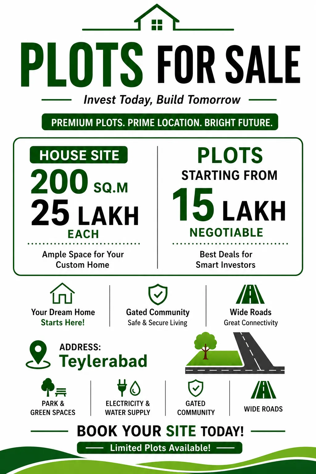 Premium Plots for Sale in Teylerabad – Invest Today, Build Tomorrow