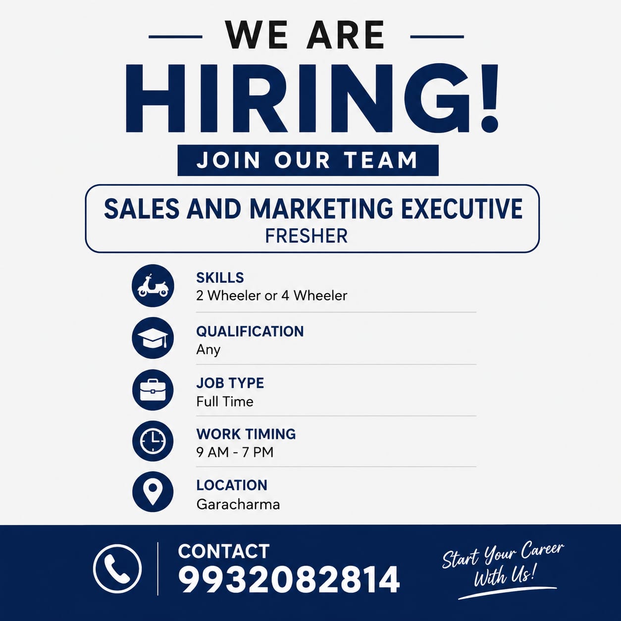 Sales & Marketing Executive Job in Garacharma, Sri Vijaya Puram