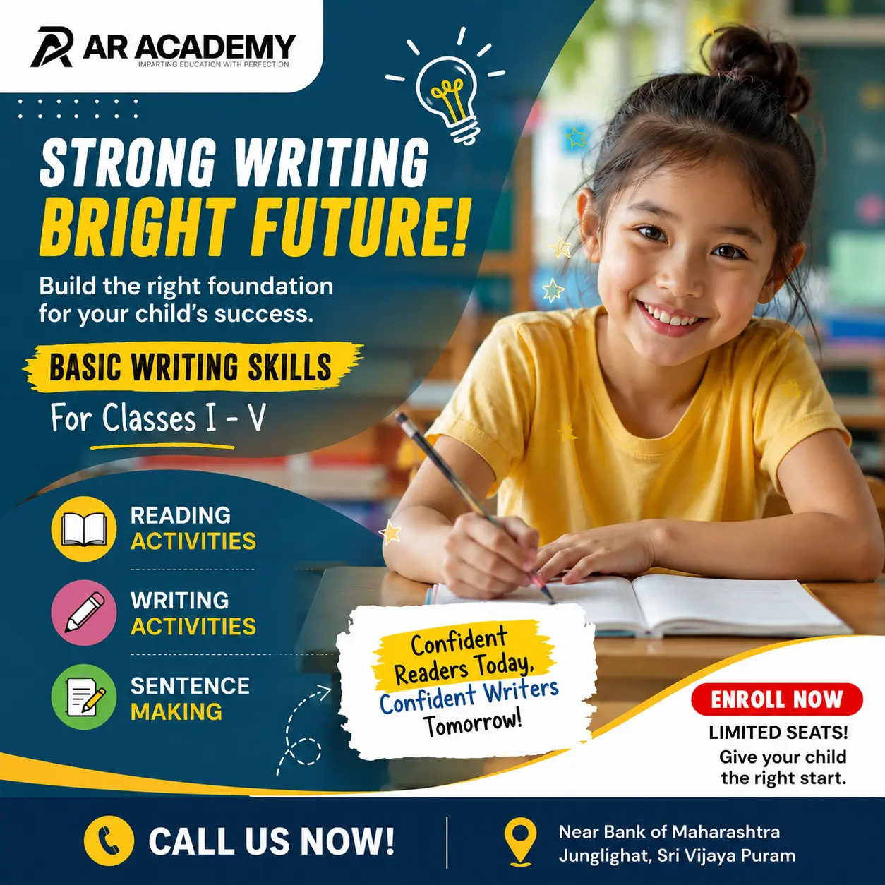 Basic Writing Skills Course for Classes I–V | AR Academy, Junglighat