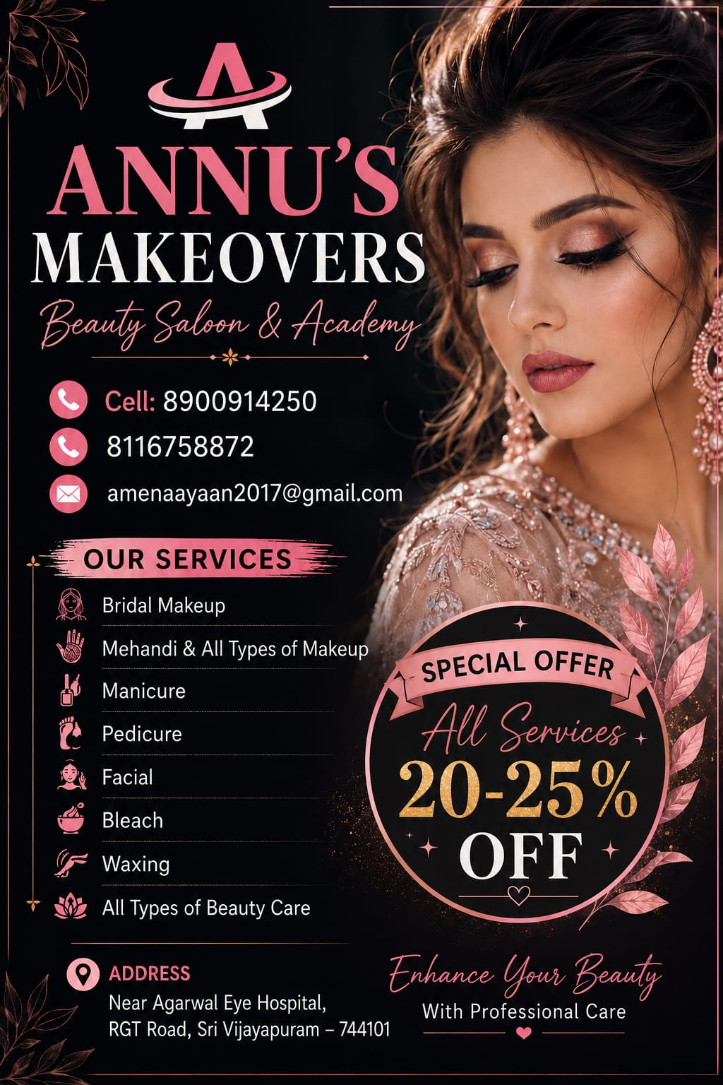 Annu’s Makeovers – Ladies Beauty Salon & Beauty Academy in Port Blair